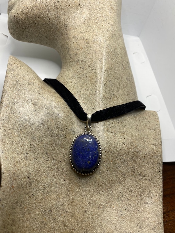 Vintage Blue Lapis Choker Necklace. - image 2