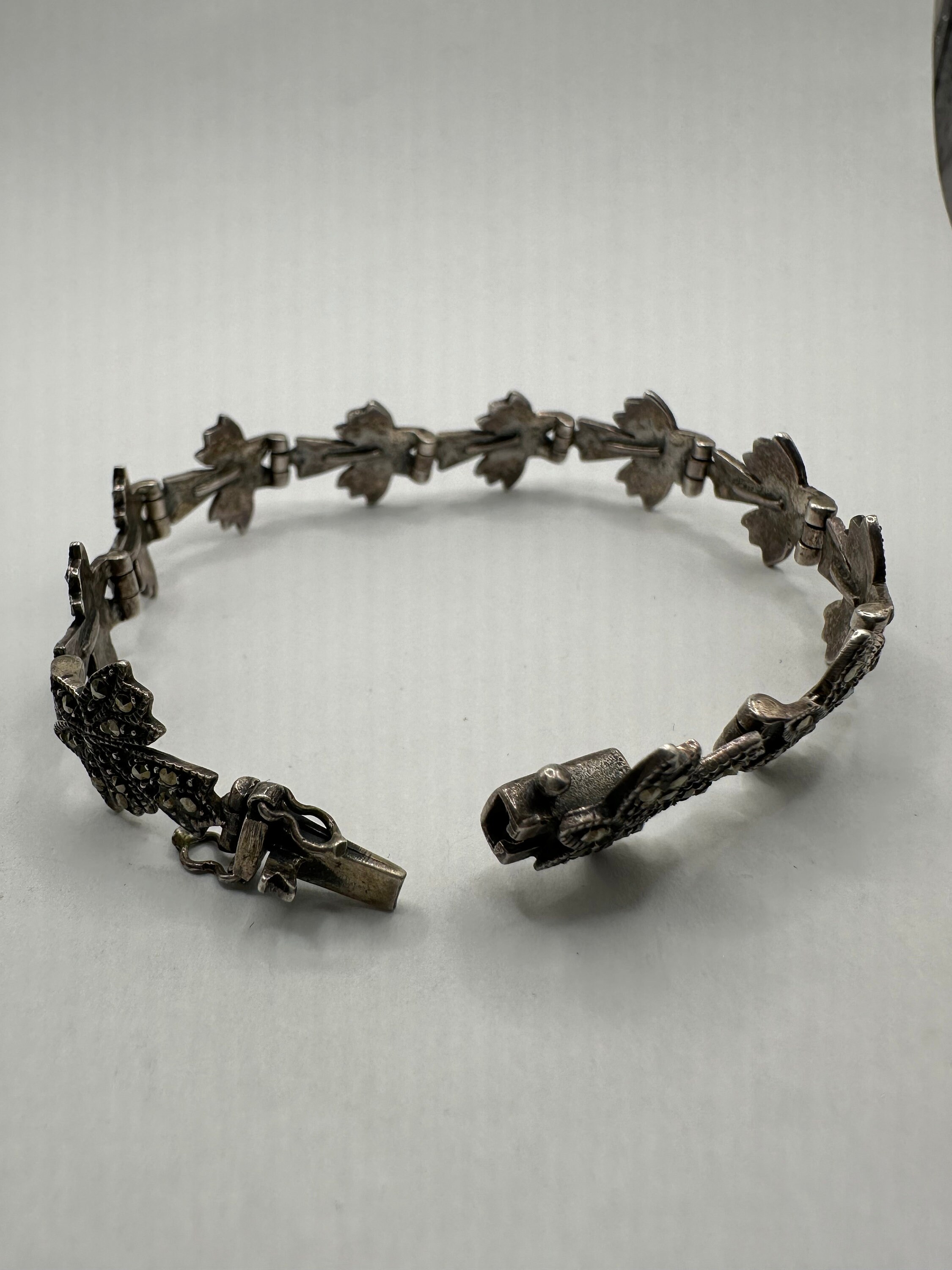 925スターリングシルバー製マーカサイトブレスレット ヴィンテージ