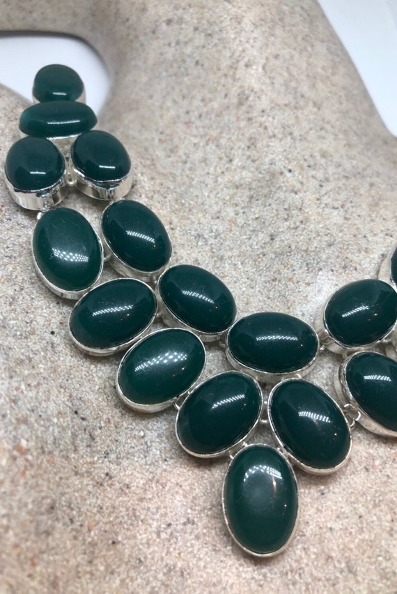 Green Handmade Gothic Styled Silver Finished Genu… - image 2