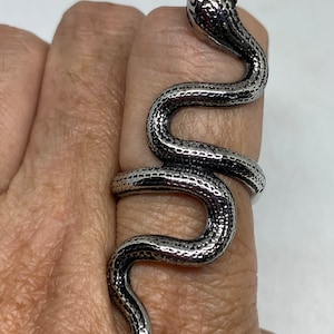 Vintage Silver Stainless Steel Snake Ring