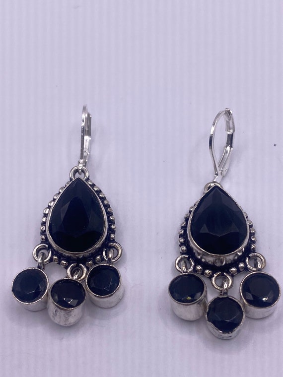 Orecchini Pendenti Vintage In Onice Nero E Argento 925 – Forma A Mandorla, Filigrana, Stile Bohémien, Regalo In Scatola