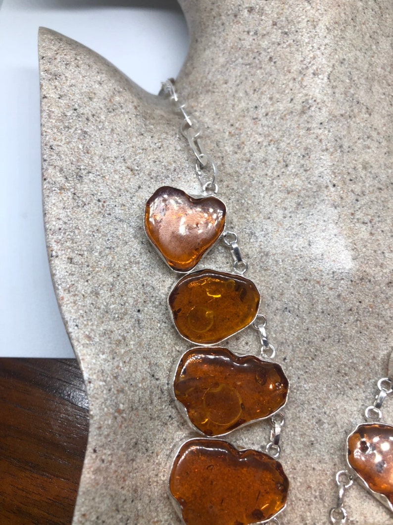 Vintage Baltic Amber Silver necklace