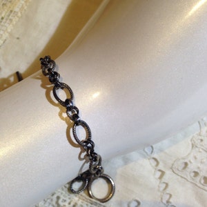 Vintage 925 Sterling SilverChain Link Charm Bracelet