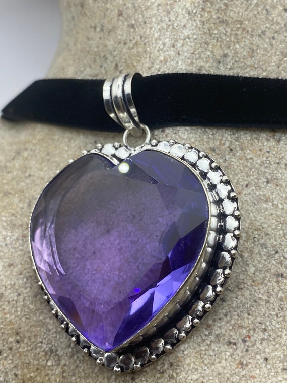 Lila Blau Anhänger Halskette - Vintage Choker Für Frauen Mit Hochzeitsstil