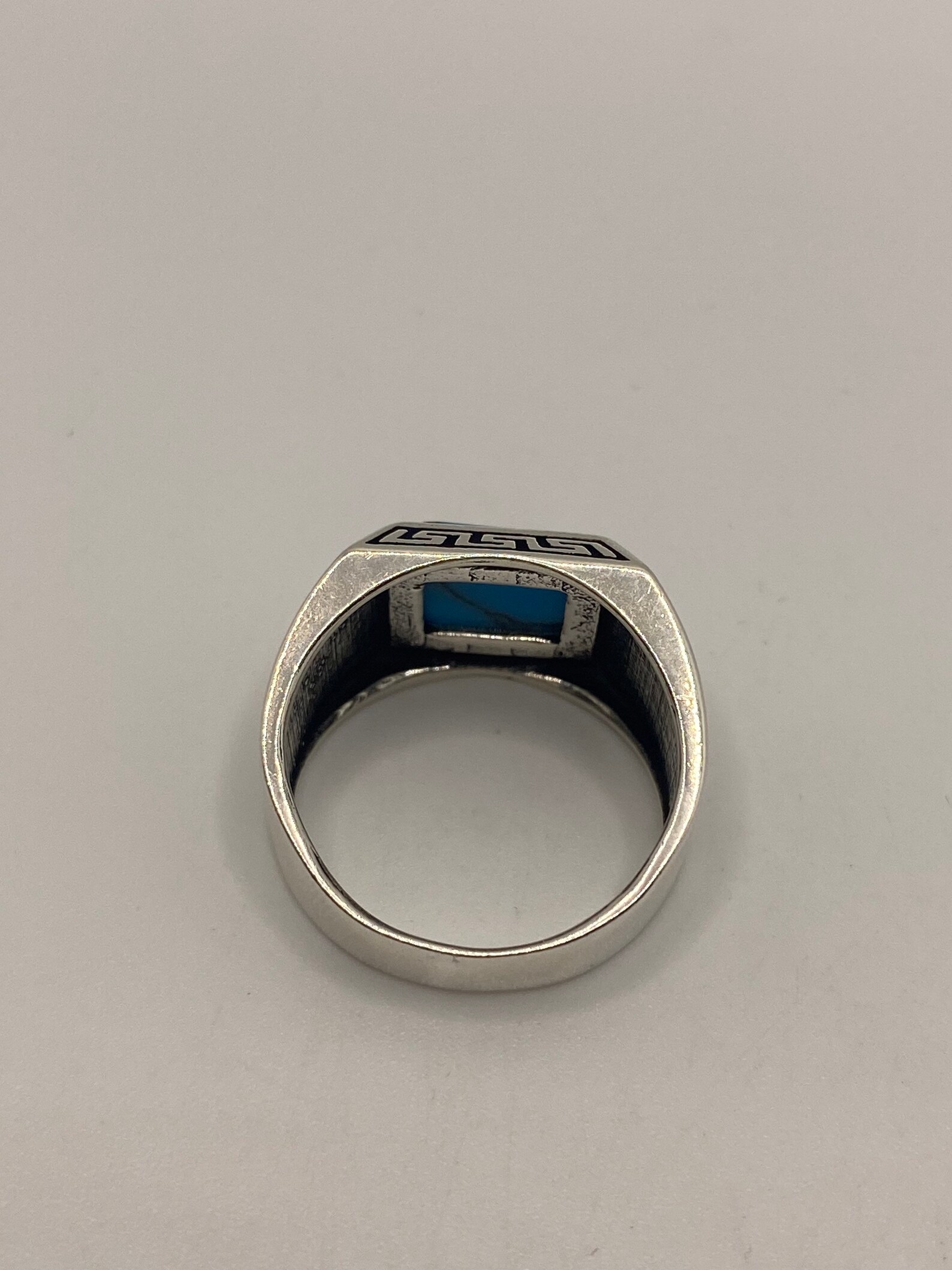 Vintage Turquoise Mens Ring in 925 Sterling Silver - Etsy