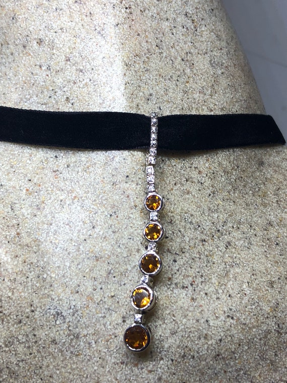 Vintage Handmade Sterling Silver Golden Citrine Pe