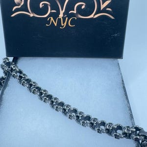 Vintage Style Unisex Men Stainless Steel Skull Bracelet