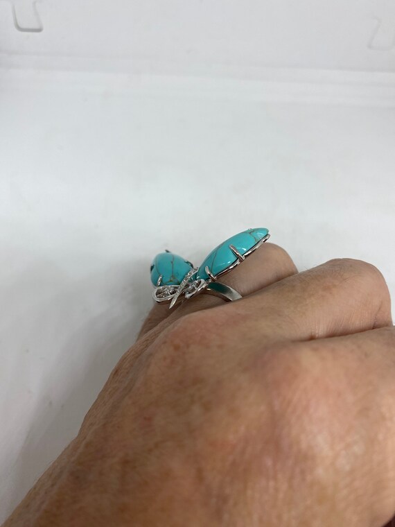 Vintage Pursian Turquoise and White Sapphire Gems… - image 7