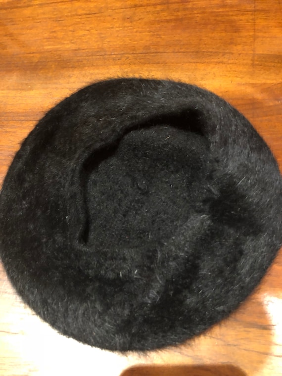 Vintage Wool Angora 10 in Beret Hat - Etsy display picture 3
