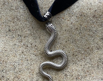 Vintage Stainless Steel Snake Choker Necklace