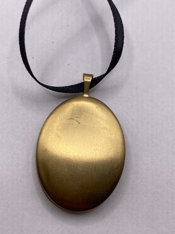 Vintage Heart Locket Choker Gold Filled MOM Neckl… - image 6