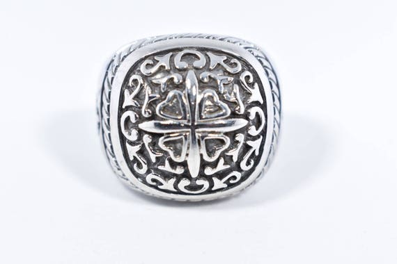 Vintage Gothic Cross Silver Stainless Steel Mens … - image 1