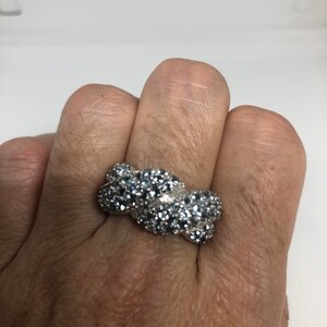 Vintage Genuine Aquamarine 925 Sterling Silver Ring