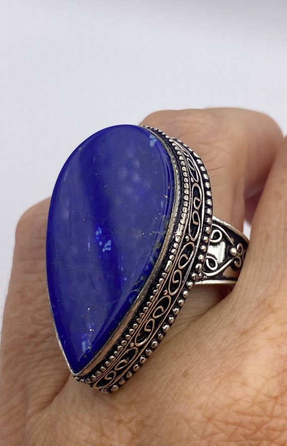 Vintage Blue Genuine Lapis Lazuli Ring