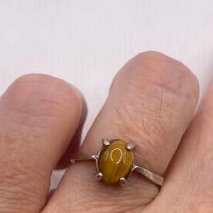 Vintage Tigers Eye Stone Silver Ring