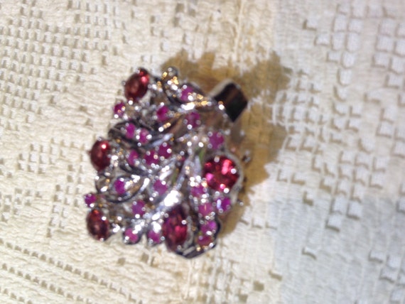 Vintage Handmade Genuine Rhodolite Garnet and Rub… - image 4