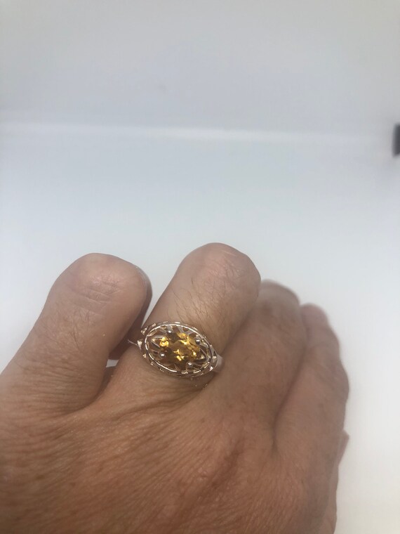 Vintage Handmade Golden Genuine Citrine 925 Sterl… - image 6