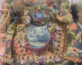 Vintage Chimaki Brocade Lace Patchwork Hand Bag Purse - Etsy