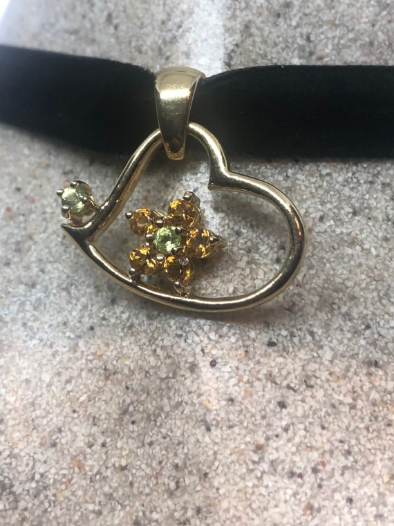 Vintage Handmade Sterling Silver Golden Citrine Pe