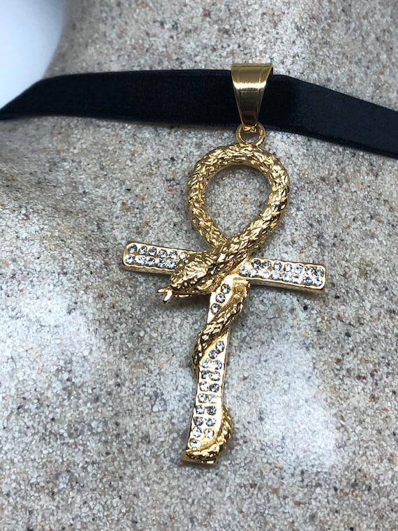 Vintage Golden Stainless Steel Snake 