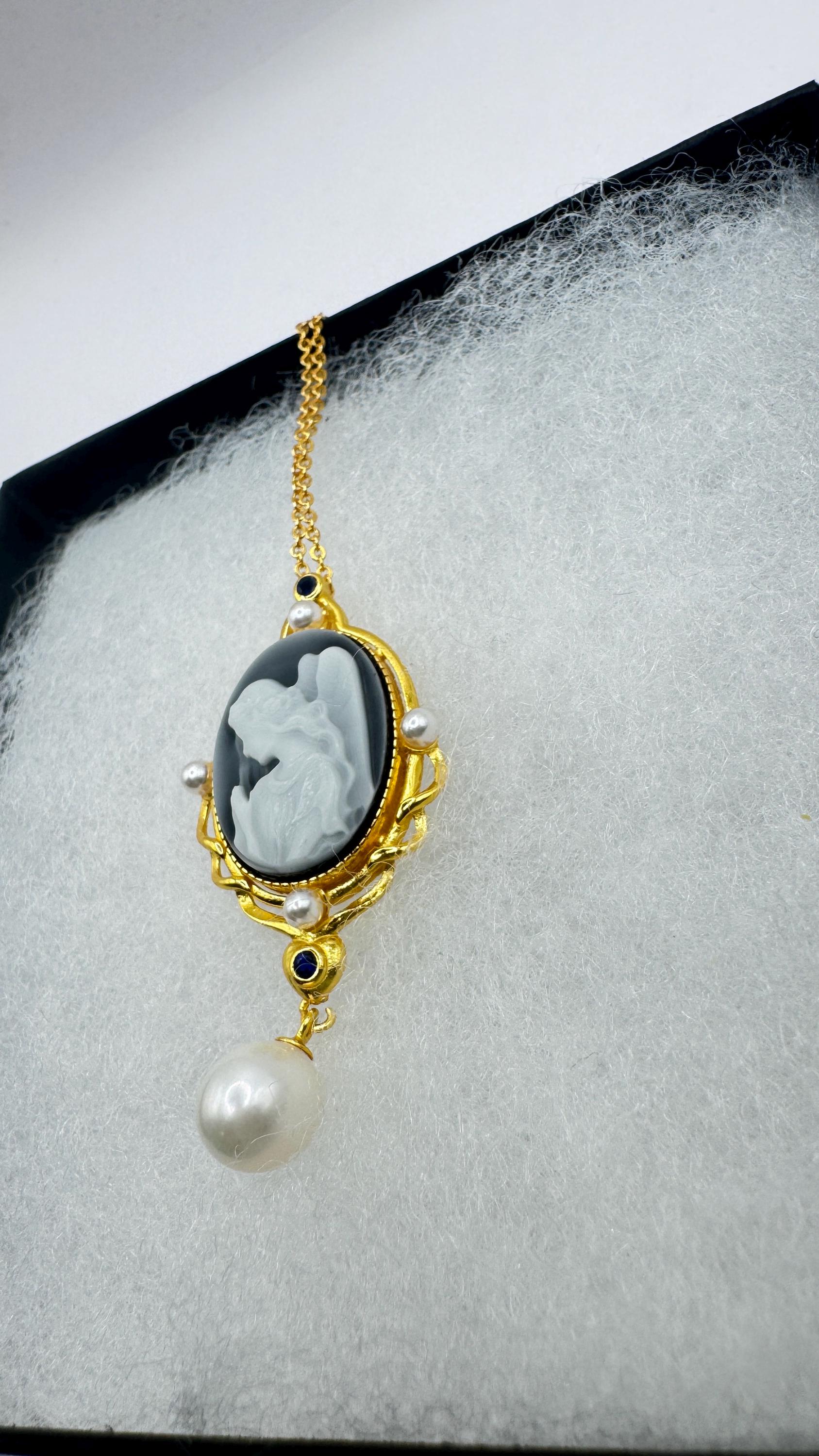 ネックレス・ペンダント K18yg Cameo Onyx Pendant Onyx Cameo - Etsy K18yg Cameo Onyx Pendant