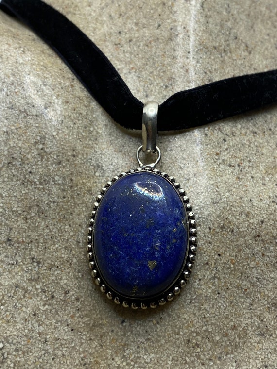 Vintage Blue Lapis Choker Necklace. - image 3
