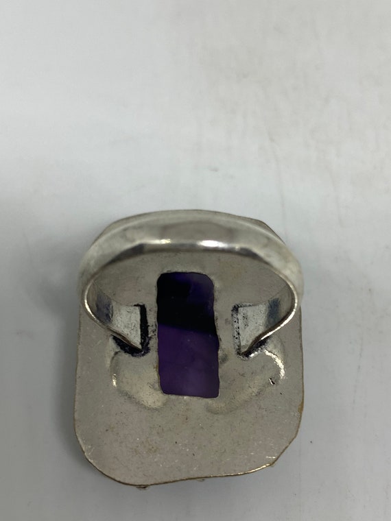 Vintage Genuine Amethyst Ring Size 8 - image 4