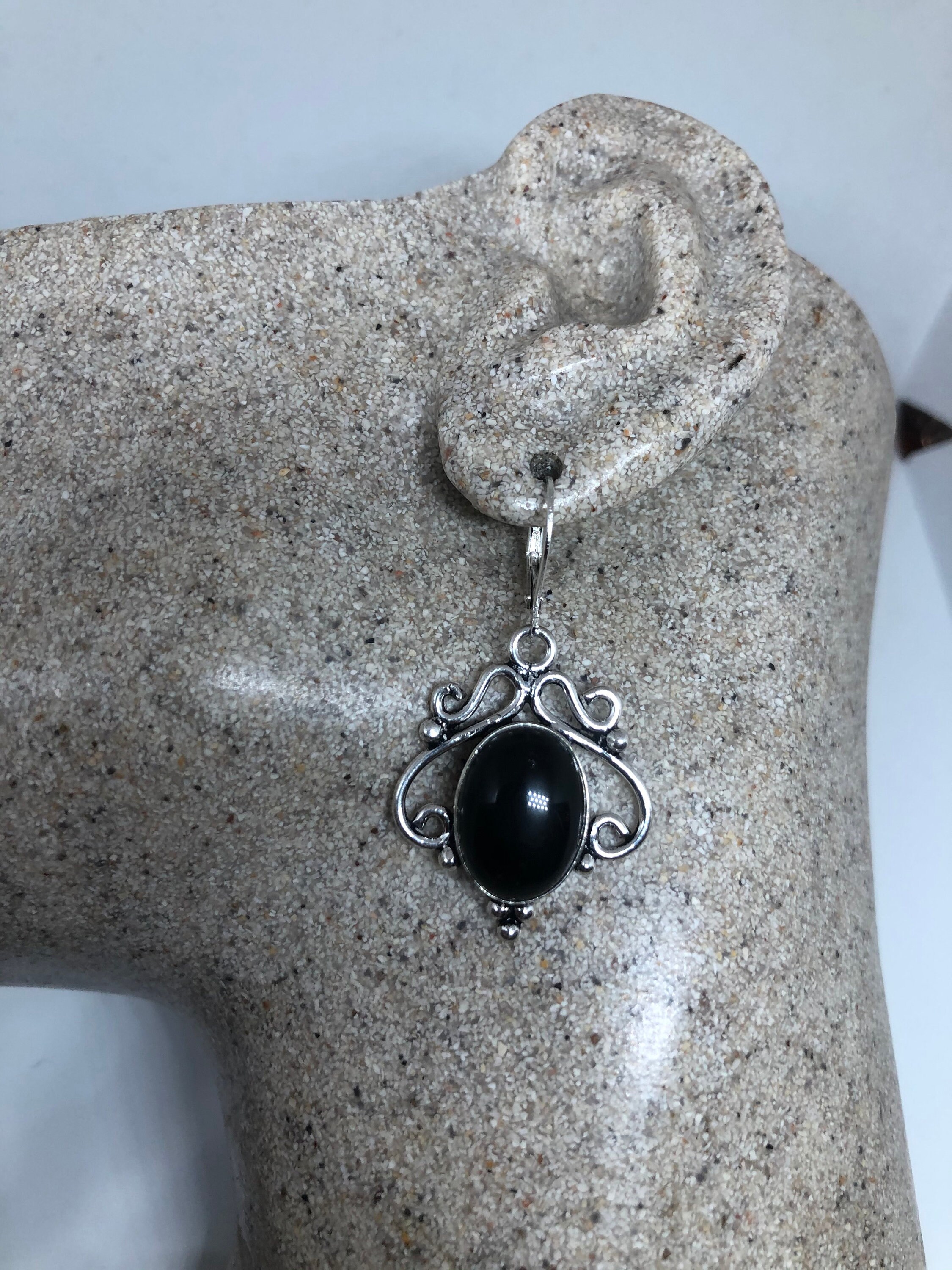 Orecchini donna in argento 925 con onice nero 010X