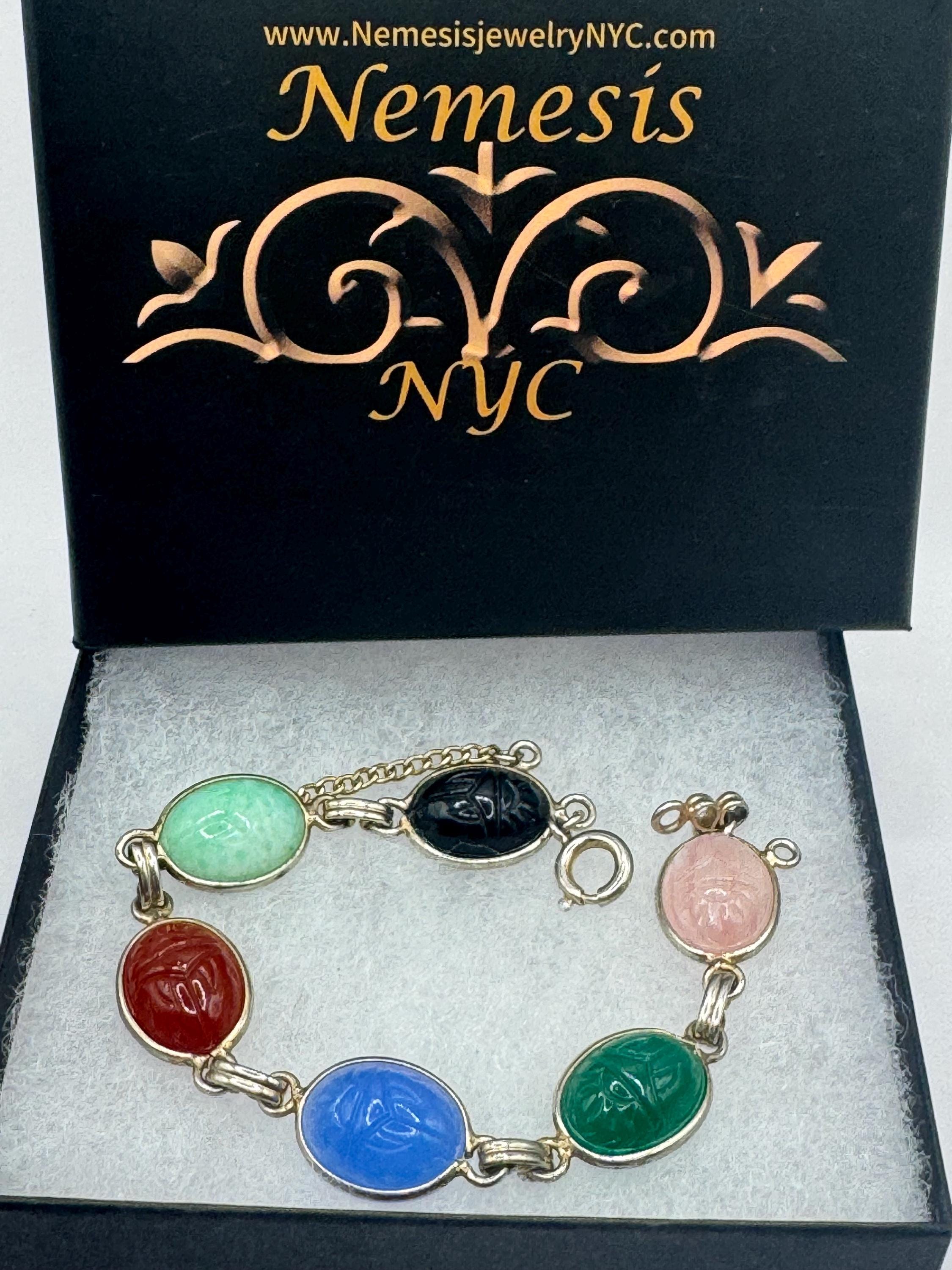 ヴィンテージ スカラベ ブレスレット 金張り 彫刻 宝石 - Etsy 日本