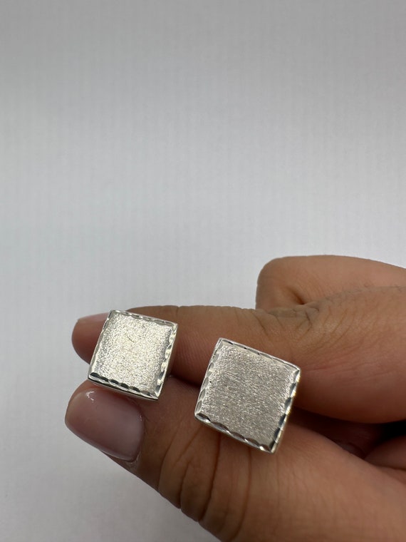 Vintage Cuff Links 925 Sterling Silver - image 3