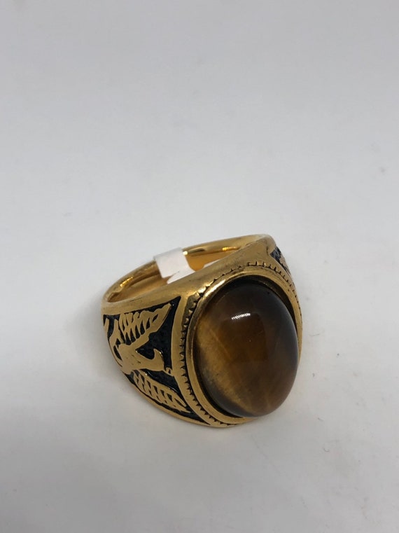 Vintage Gothic Gold Finished Stainless Steel Genu… - image 3