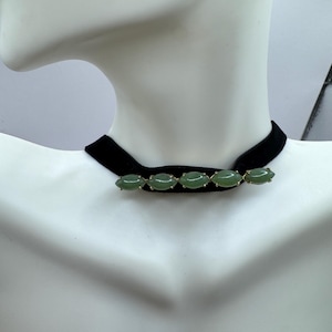 Vintage Green Jade Yellow Gold Filled Brooch Pin