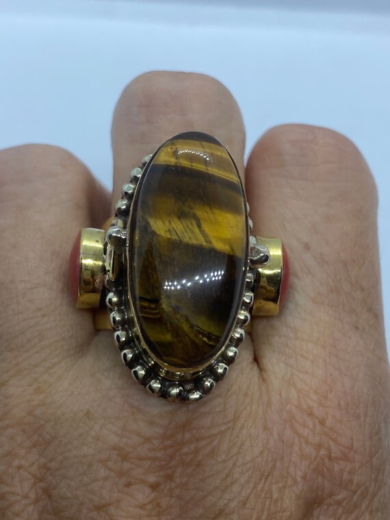 Vintage Poison Pillbox Ring Adjustable Bronze - image 7
