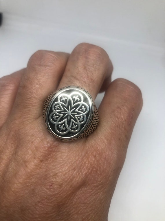 Vintage Celtic 925 Sterling Silver Ring - image 1