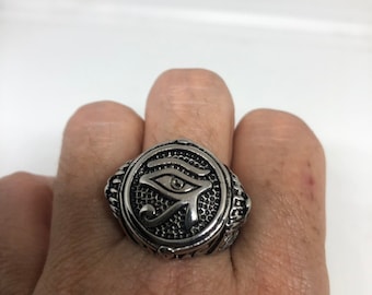 XJruixi Vintage Egyptian Eye Of Horus Rings For Men Women