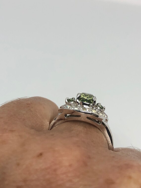 Vintage Green Peridot Setting 925 Sterling Silver… - image 4