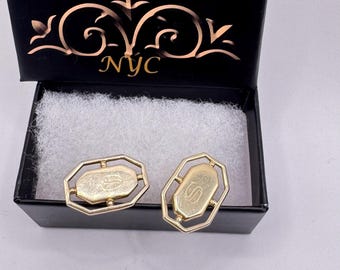 Vintage Golden S Cuff Links