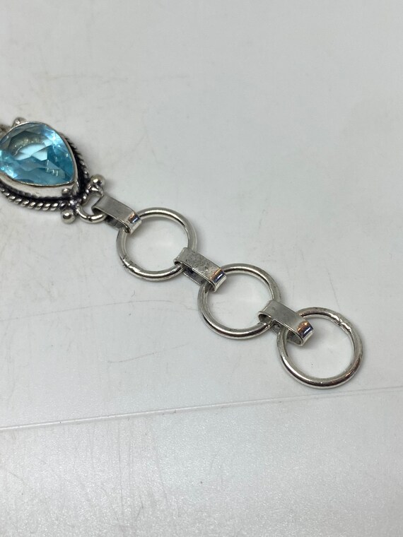 Vintage Blue Topaz Dichroic Glass Blue Bracelet - Gem