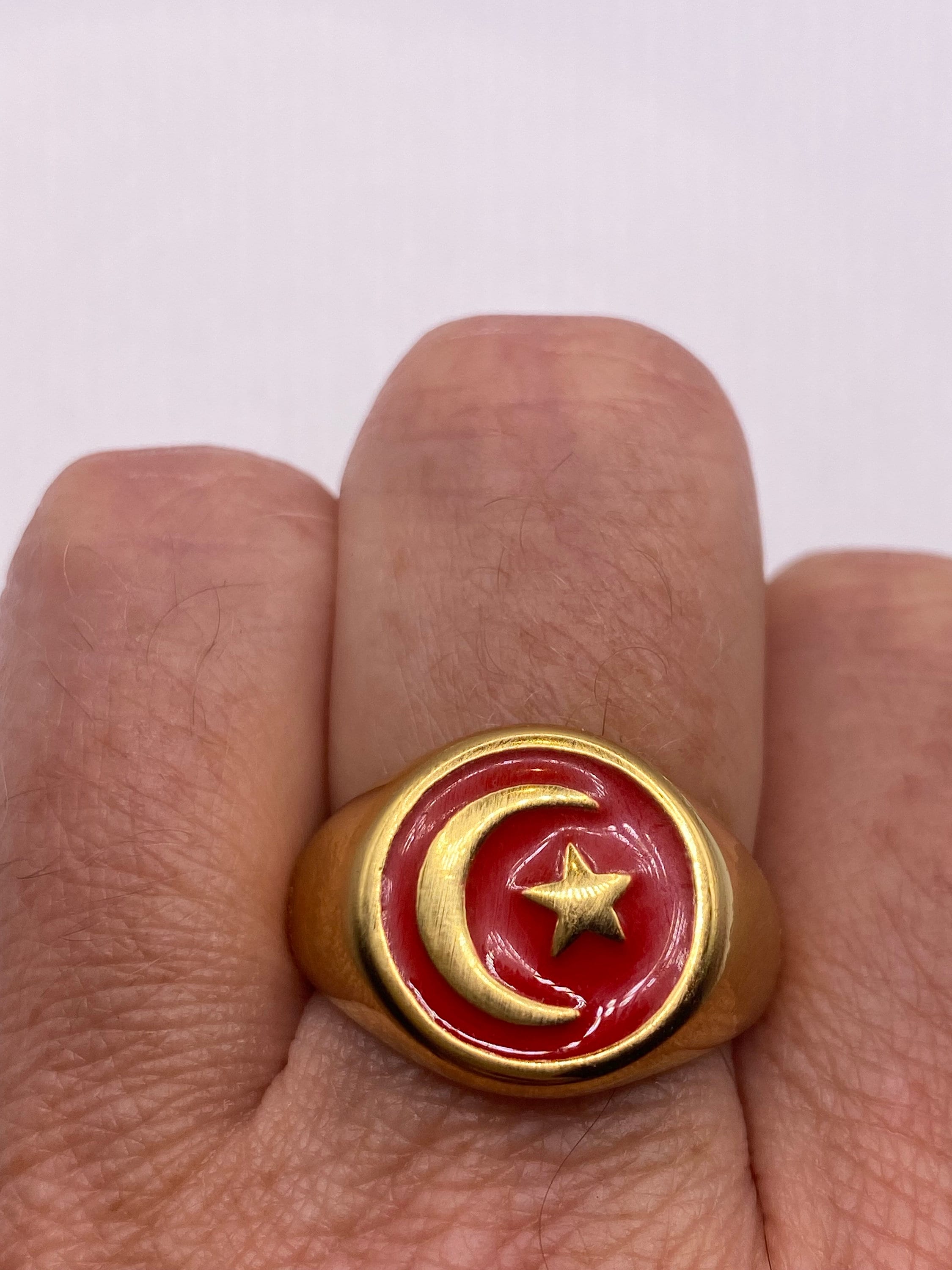 Nation of islam star and crescent ring best sale
