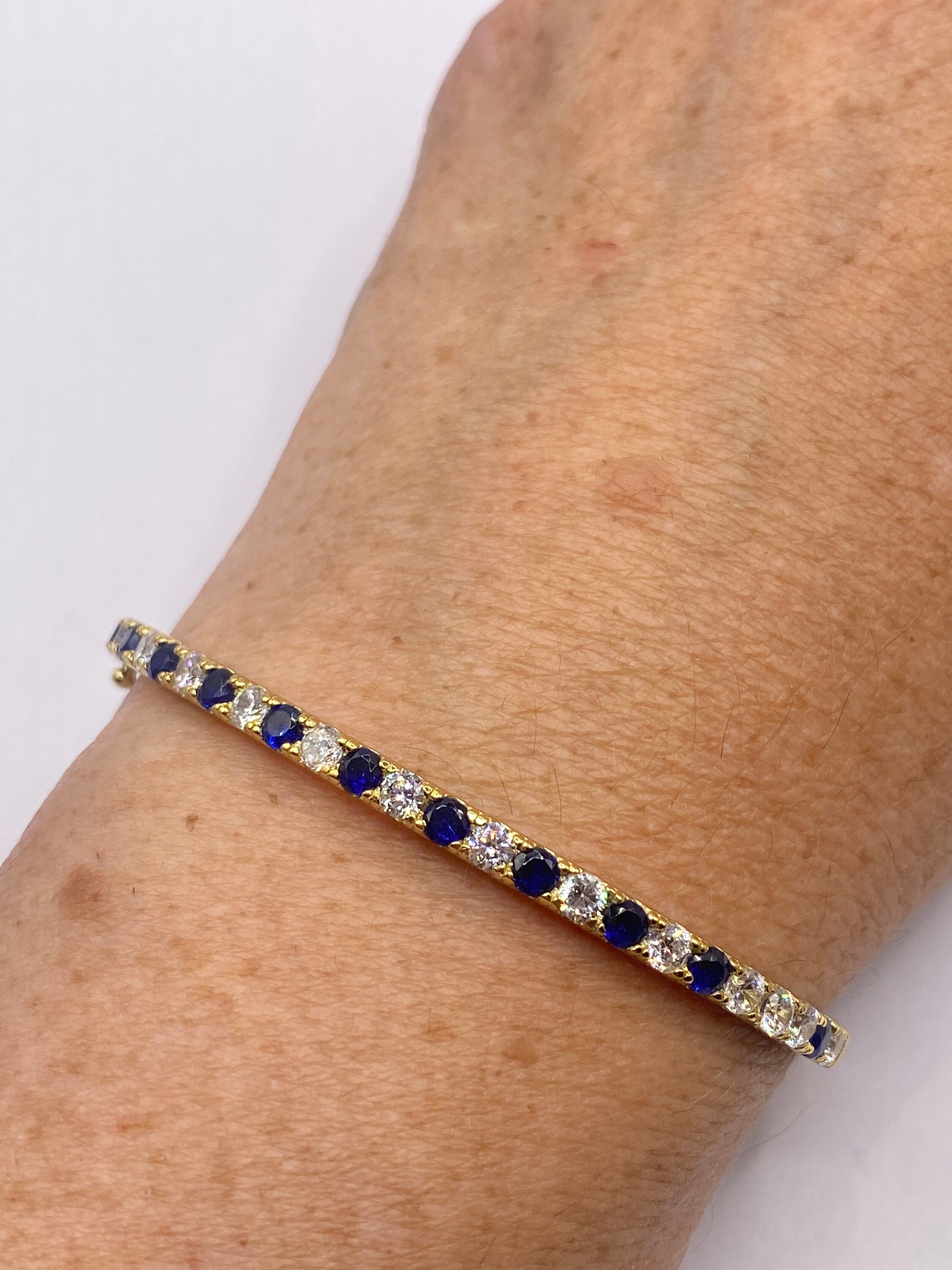 Deco Bangle Bracelet in 925 Sterling Silver Vintage