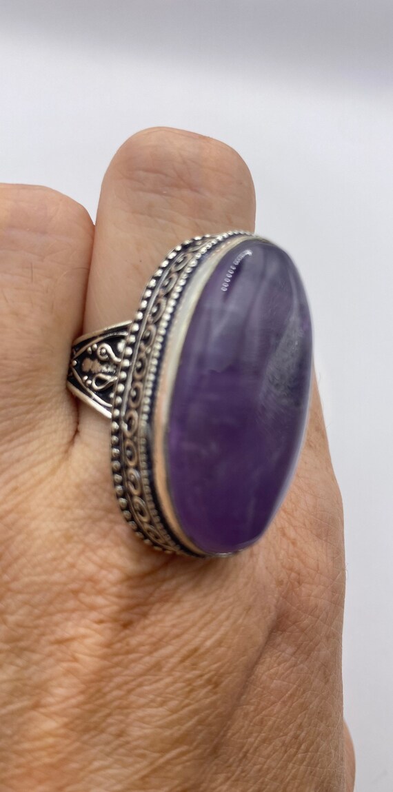 Vintage Cocktail Ring Faux Amethyst Purple Stone Size 5.5-5.75 14K GE  GoldPlated | eBay