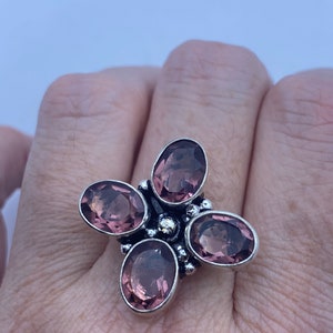 Vintage Vintage Red Tourmaline Cocktail Ring Size 8