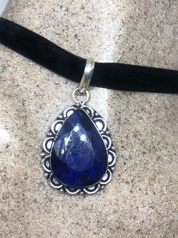 Vintage Tibetan Lapis Choker Necklace. - image 3