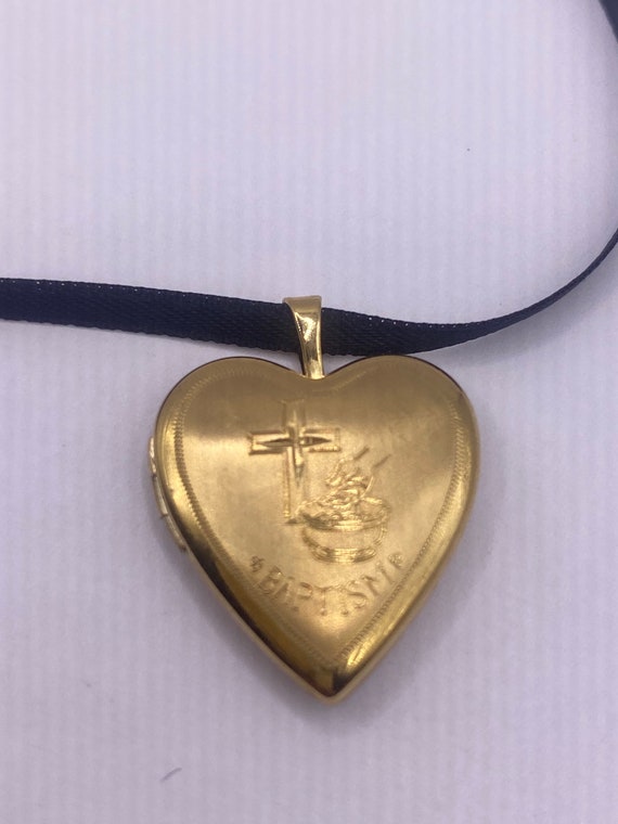 Vintage Gold Locket | Tiny Heart 9k Gold Filled P… - image 5
