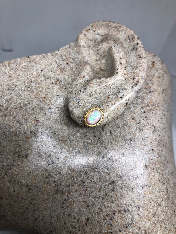 Vintage White Opal Earrings 925 Sterling Silver S… - image 5