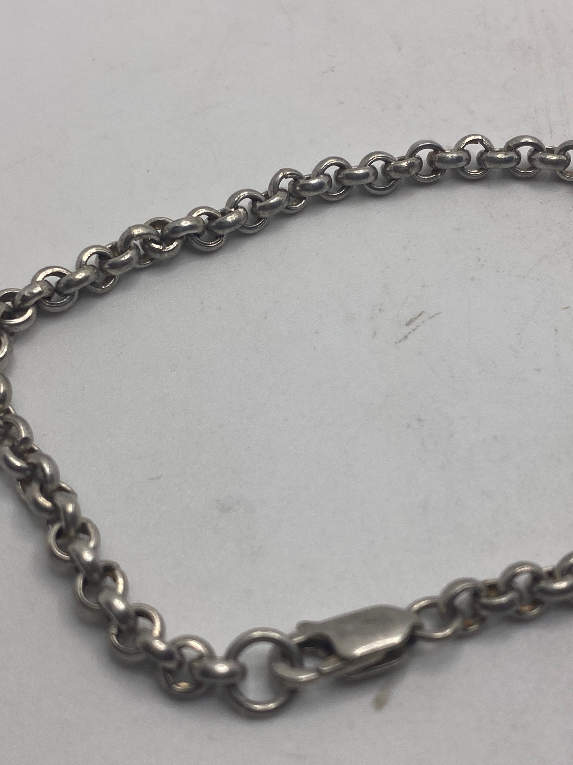 ヴィンテージ925スターリングシルバーチェーンリンク ブレスレット ヴィンテージ 925 スターリングシルバー チェーンリンクブレスレット
