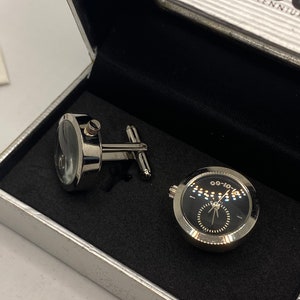 Vintage Watch Cuff Links working in original box