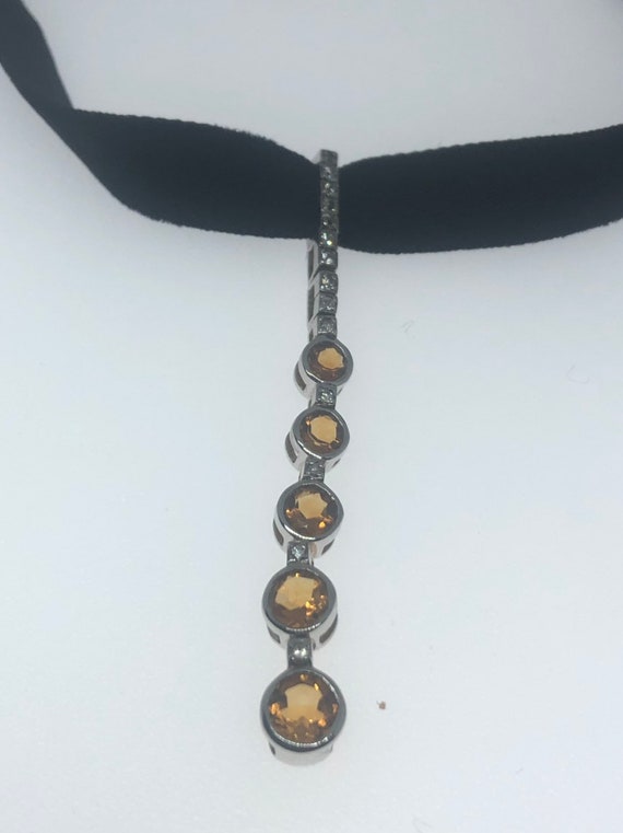 Vintage Handmade Sterling Silver Golden Citrine P… - image 7