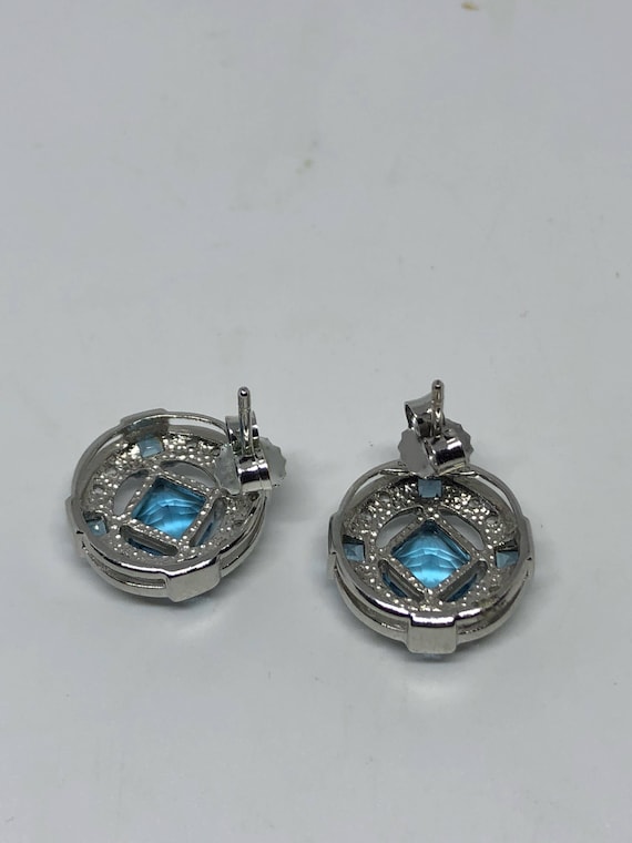 Vintage Mixed Genuine Blue Topaz Gemstone Filigre… - image 2