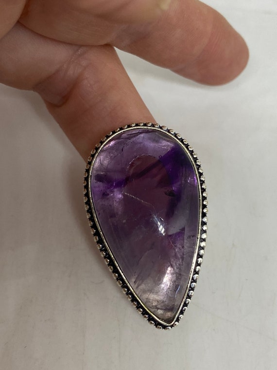 Vintage Genuine Purple Amethyst Ring - image 7